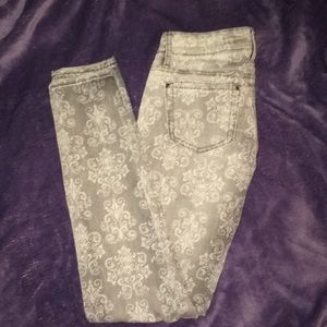 Grey with white pattern jeans
